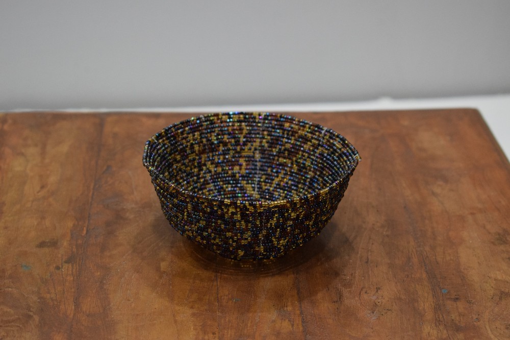 Baskets Indonesian Assorted Round Wire Beaded Baskets