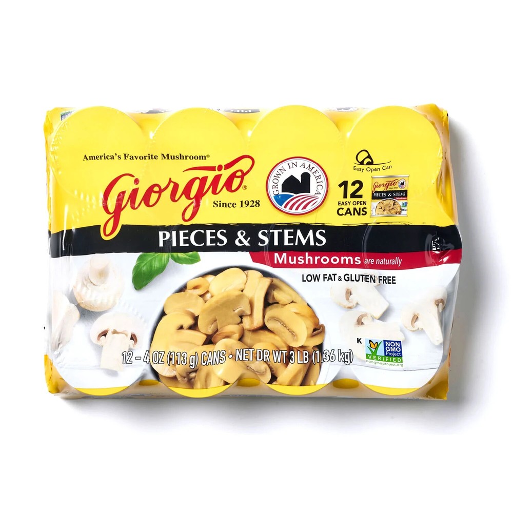 Giorgio Mushroom Pieces and Stems, 4 oz., 12 ct.