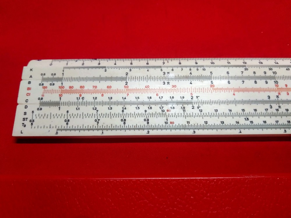 Soviet logarithmic multi ruler, slide Ruler smal made in USSR
