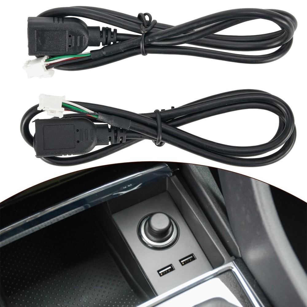 2pcs Car USB Cable Adapter 4Pin & 6Pin Accessories Connector For Android