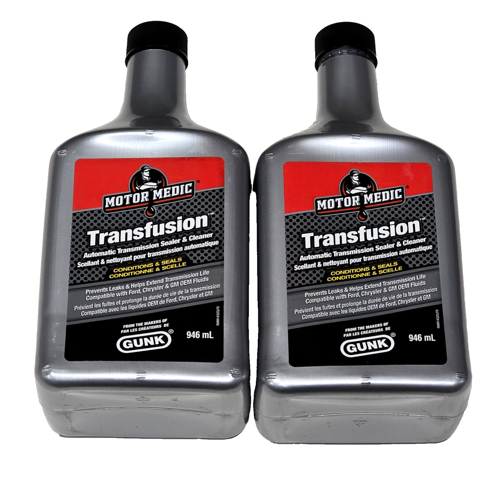2 Pack Motor Medic Transfusion Automatic Transmission Sealer & Cleaner Prevents