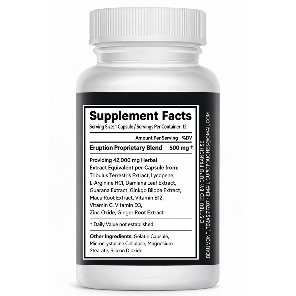 ERUPTION - Male Performance Support – Boost Stamina, Size, Stamina & Vitality