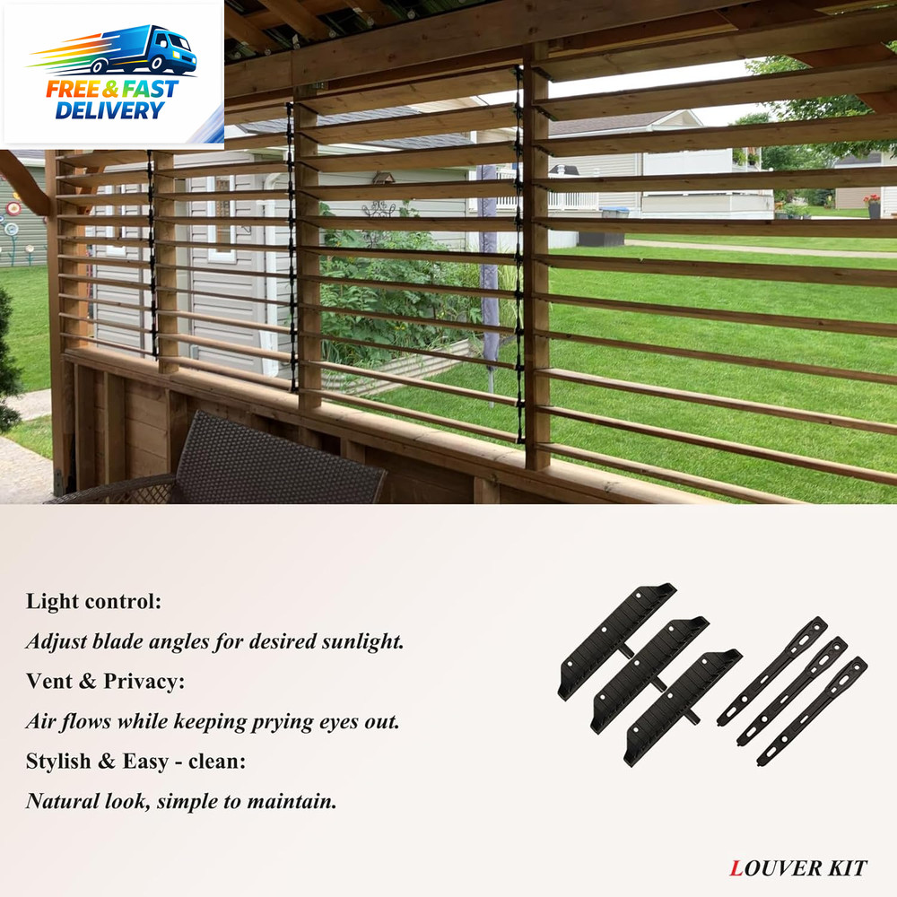 Louver Bracket Kit, Deck Sunblind System, Shutters Hardware System for Windows G