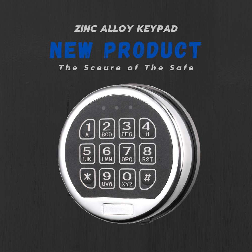 Gun Safe Lock Replacement with Solenoid Lock W/ Chrome Keypad Safe Electronic