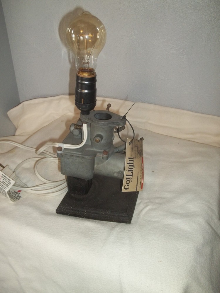 Steampunk carburetor lamp