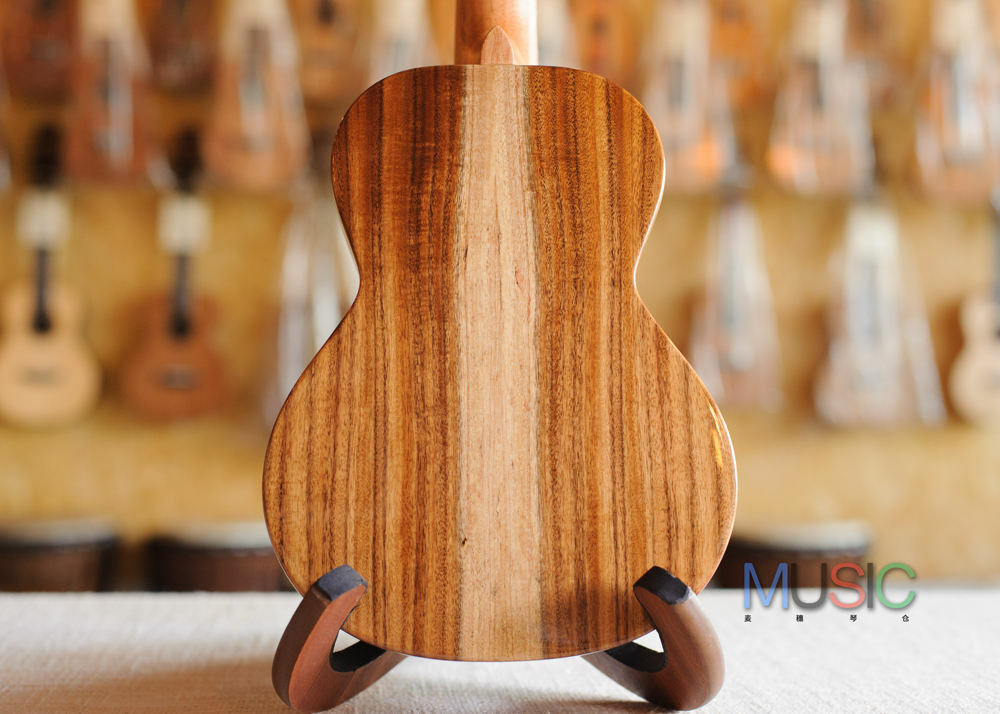 Bright Sun Solid Koa Tenor Ukulele (Wood Inlay)