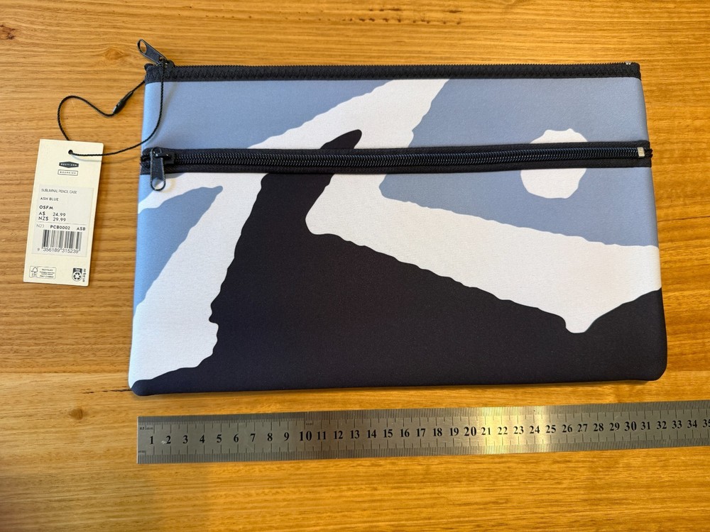 Rusty Subliminal Pencil Case PCB0002 Ash Blue BNWT RRP $24.99