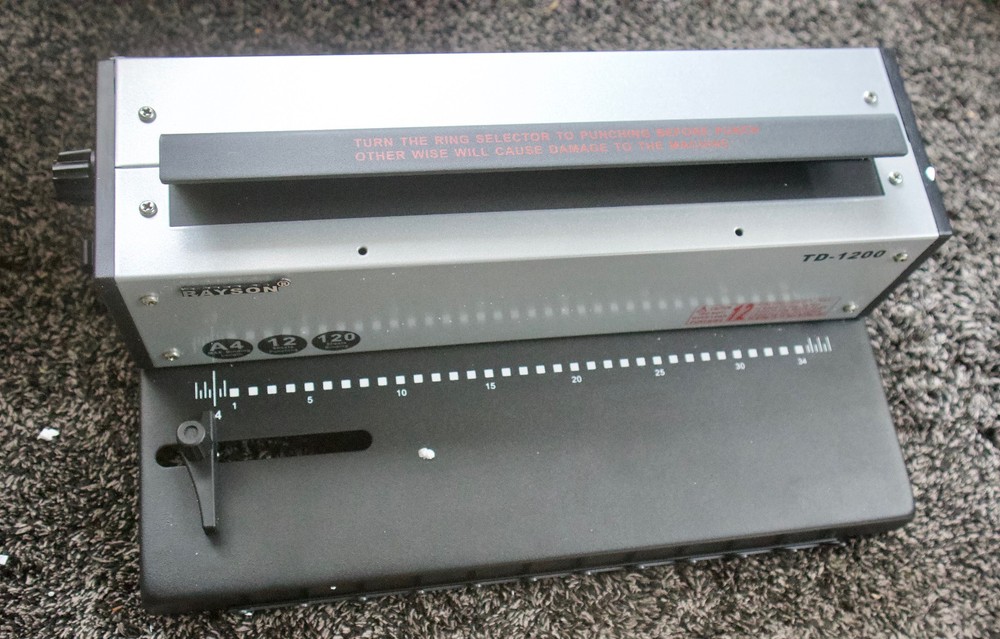 Rayson Manual Wire Binding Machine TD1200 3:1 Pitch