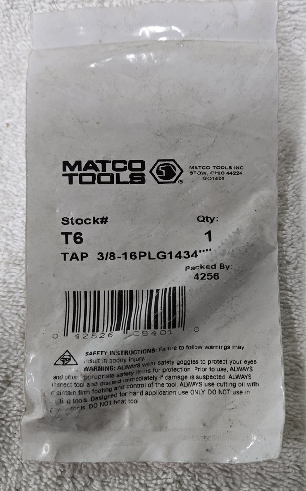 Matco Tools 3/8" Tap 16plg1434