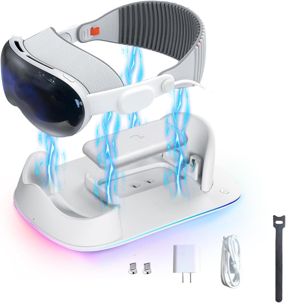 Charging Dock Designed for Apple Vision Pro Magnetic Charging AR Technology