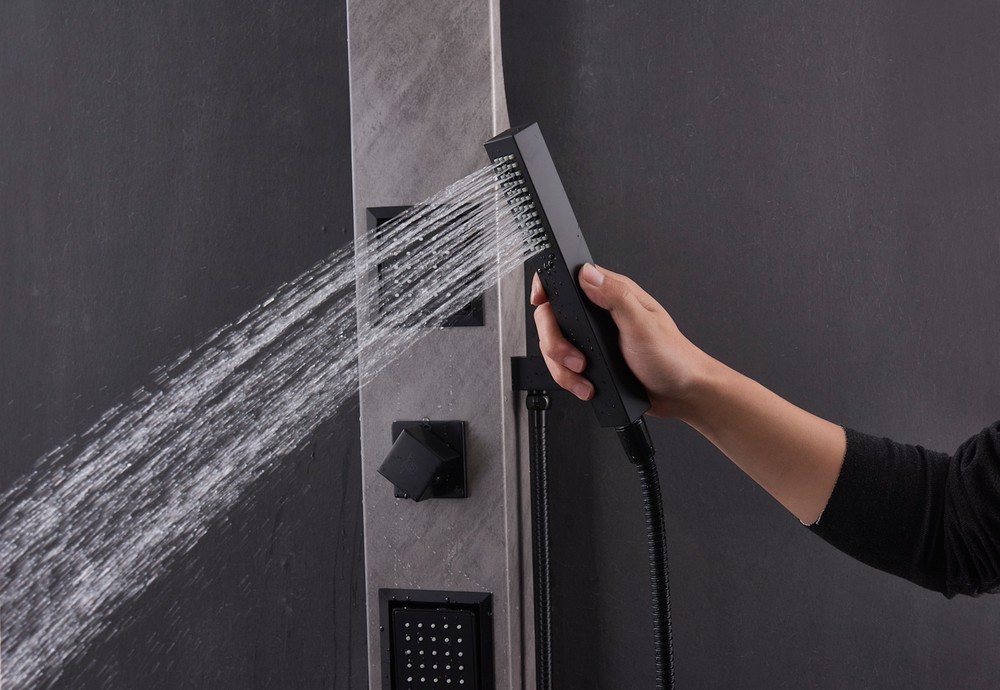Anzzi SP-AZ078 Aura Thermostatic Shower Panel - Silver