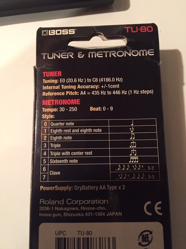 Boss-Tuner-Metronome TU 80