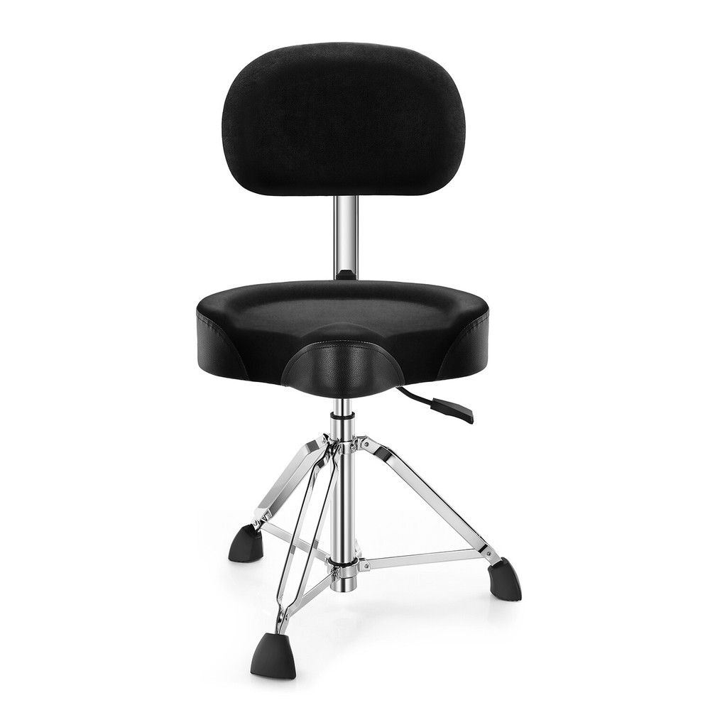Donner DHT-250 Drum Throne With Backrest Motorcycle Style Stool Adjust Height