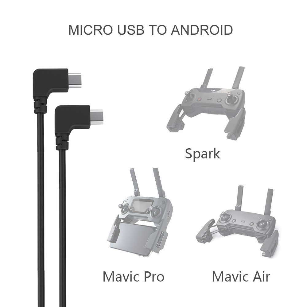 Dji Mavic Pro's + Pro 2 / Zoom ...Controller Cable..Short...Micro USB to Samsung