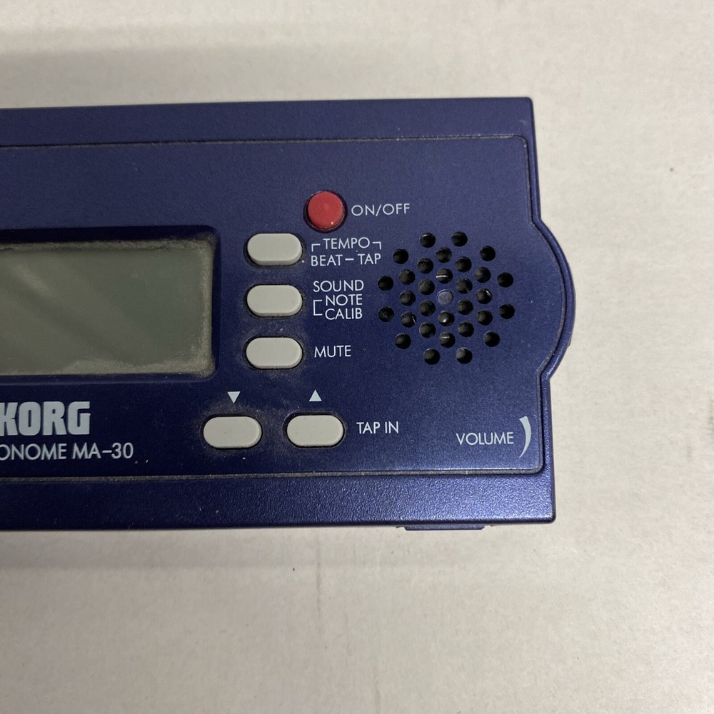 Korg MA-30 Compact Digital Pocket Metronome Blue - Tested - WORKING