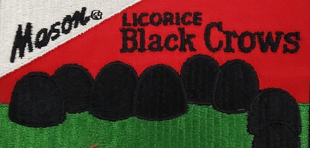 Mason: Licorice Black Crows - Rectangle Sew on Patch - NOS - 003