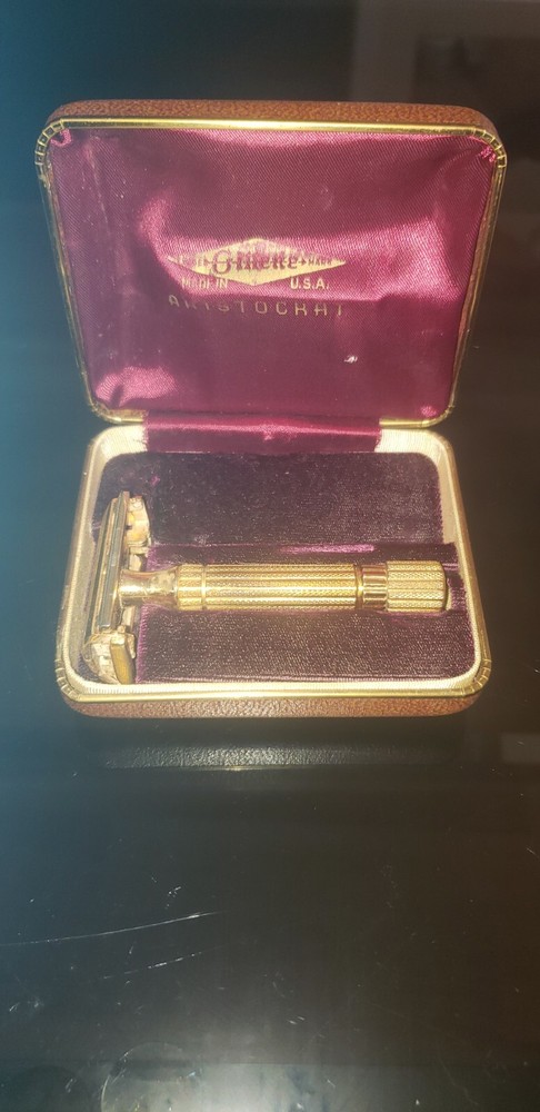 gillette gold safety razor vintage