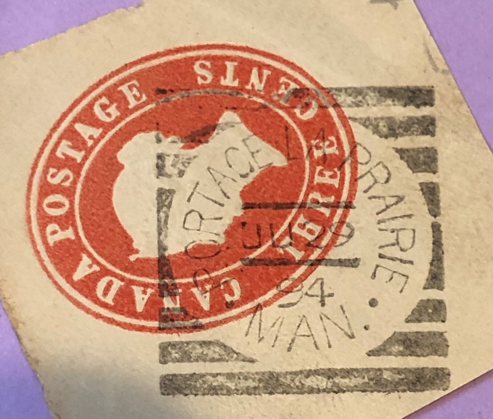 Canada 3 cents postage envelope cut Square