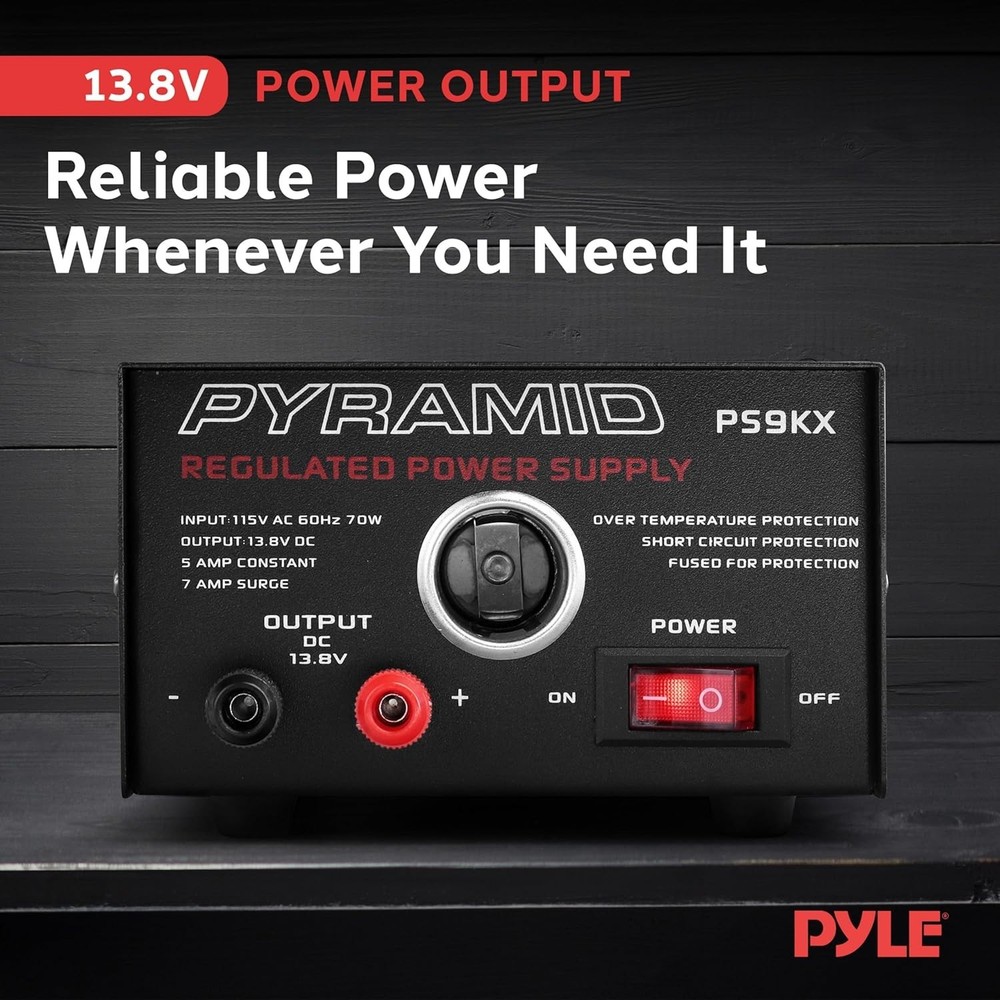 PS9KX Universal Compact Bench Power Supply-5 Amp Linear Regulated Home Lab Be...