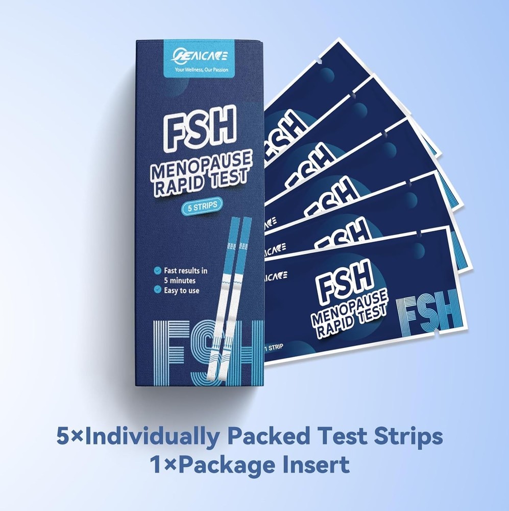 FSH Menopause Rapid Strips - Accurate Home Testing, 5 Tests Included