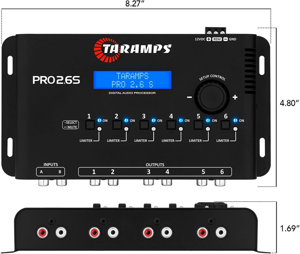 Pro 2.6S Digital Signal Processor Equalizer 3-Band Graphic Equalization 6 Channe