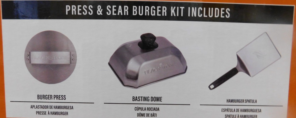 Blackstone Press & Sear Burger Kit ,Burger Press, Spatula, Dome