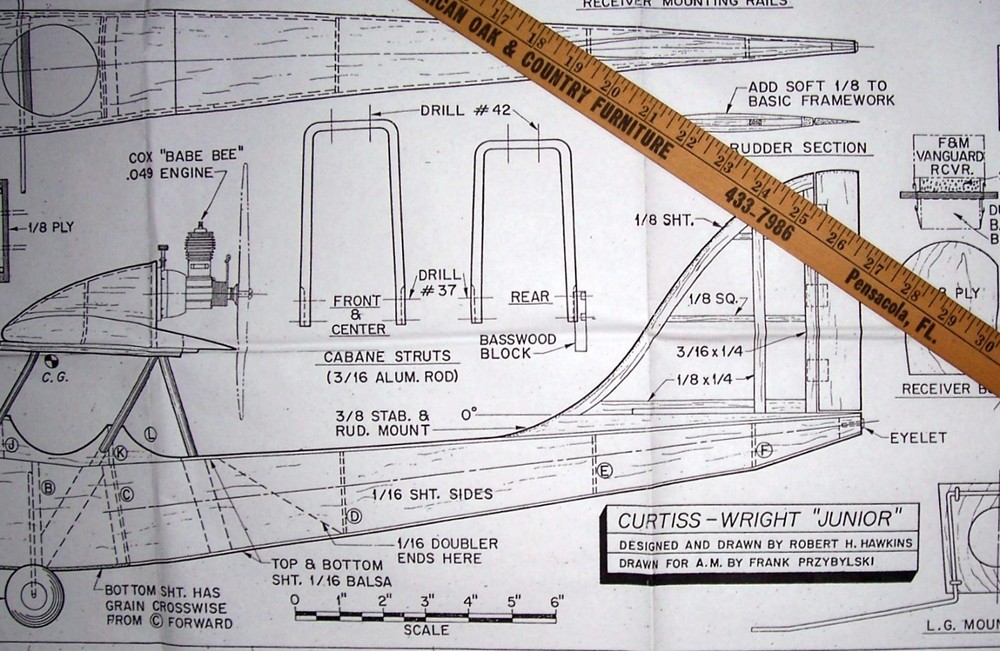 CURTISS-WRIGHT JR. & DRAFTY PLANS + BUILDING ARTICLES RC & FF Model Airplanes