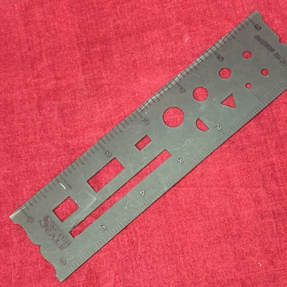 RapiDesign Stencil Template Guide 20 Drafting Geometric Square Circle Rectangle