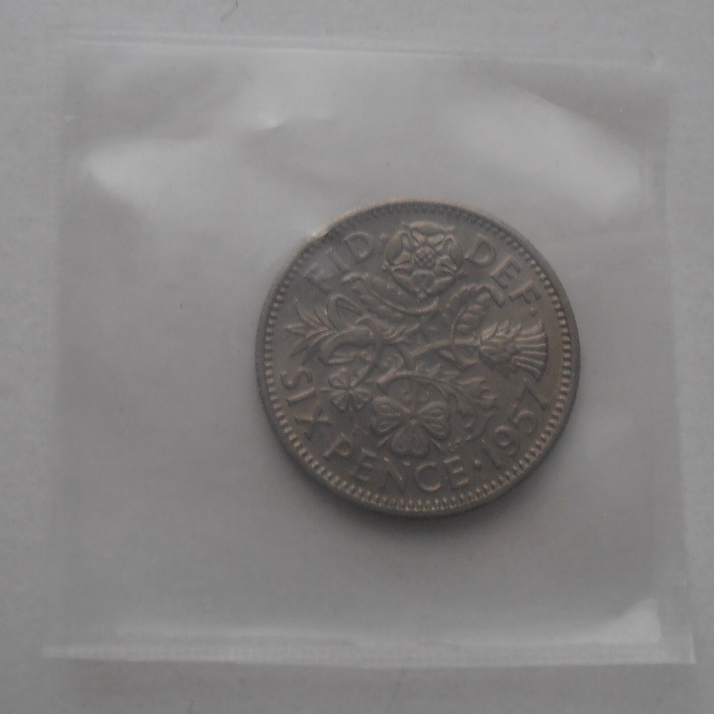 1957 SIXPENCE UNCIRCULATED