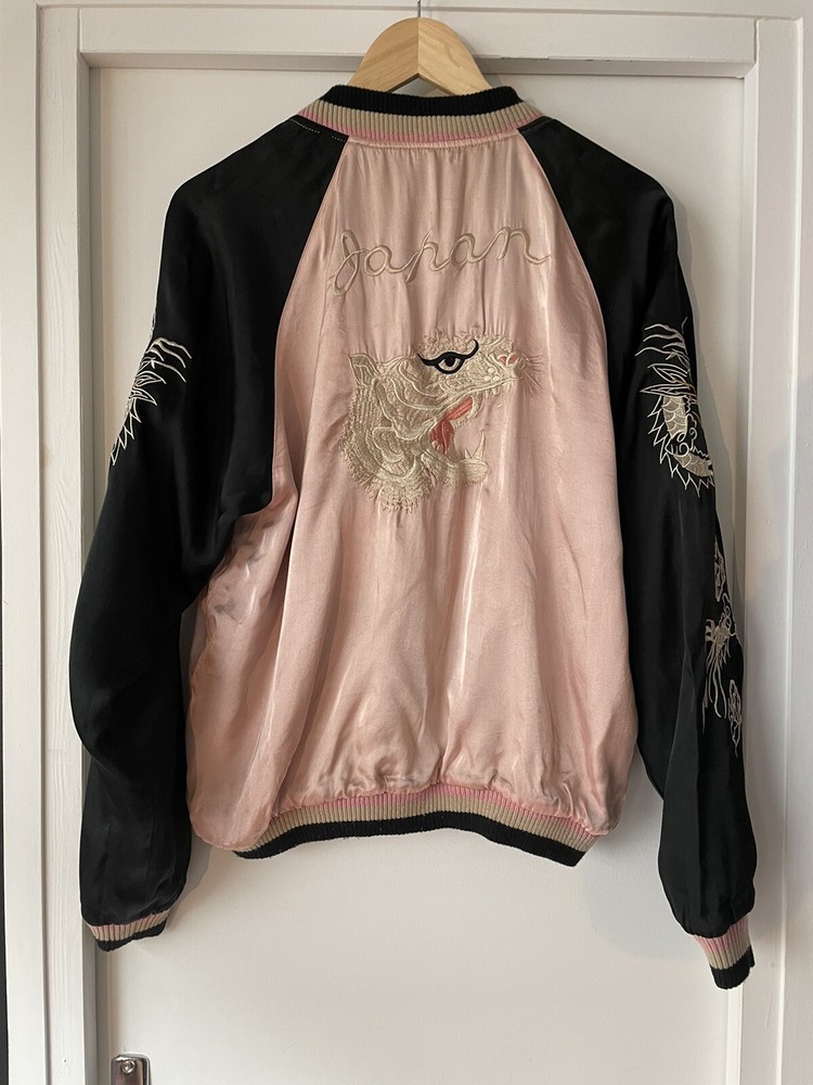 Japanese Silk Souvenir Jacket Bomber Authentic
