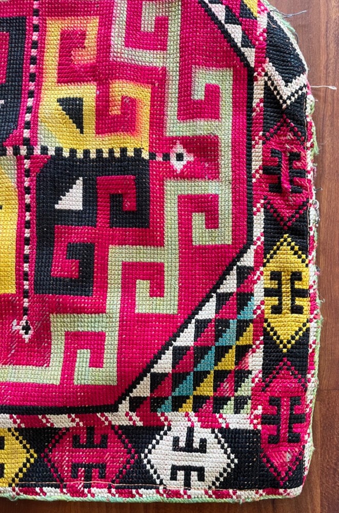 Central Asian Vintage Needlepoint Bag Rare