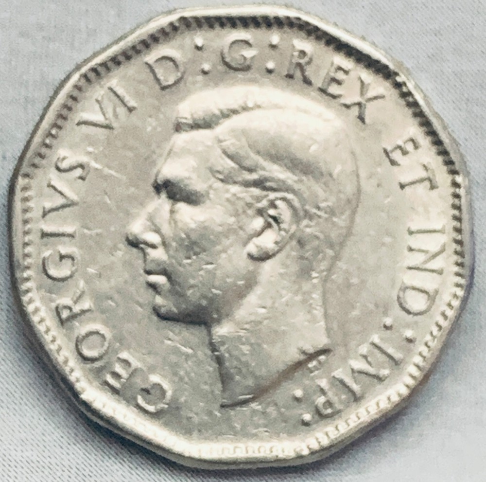 1947 Canada 5 Cent Coin - Dot