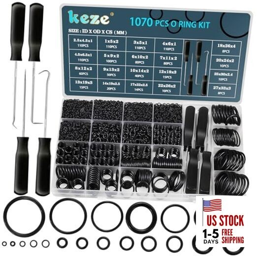 Pcs Rubber O-Rings Kit with Assorted O Ring Tools Set/20 Size/OD:4.5mm 1070