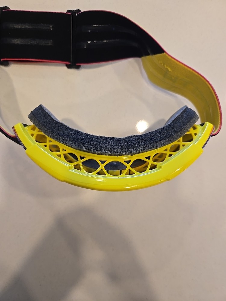 Smith Squad XL Goggle Chromapop Storm Blue Sensor Mirror Used Yellow Frame