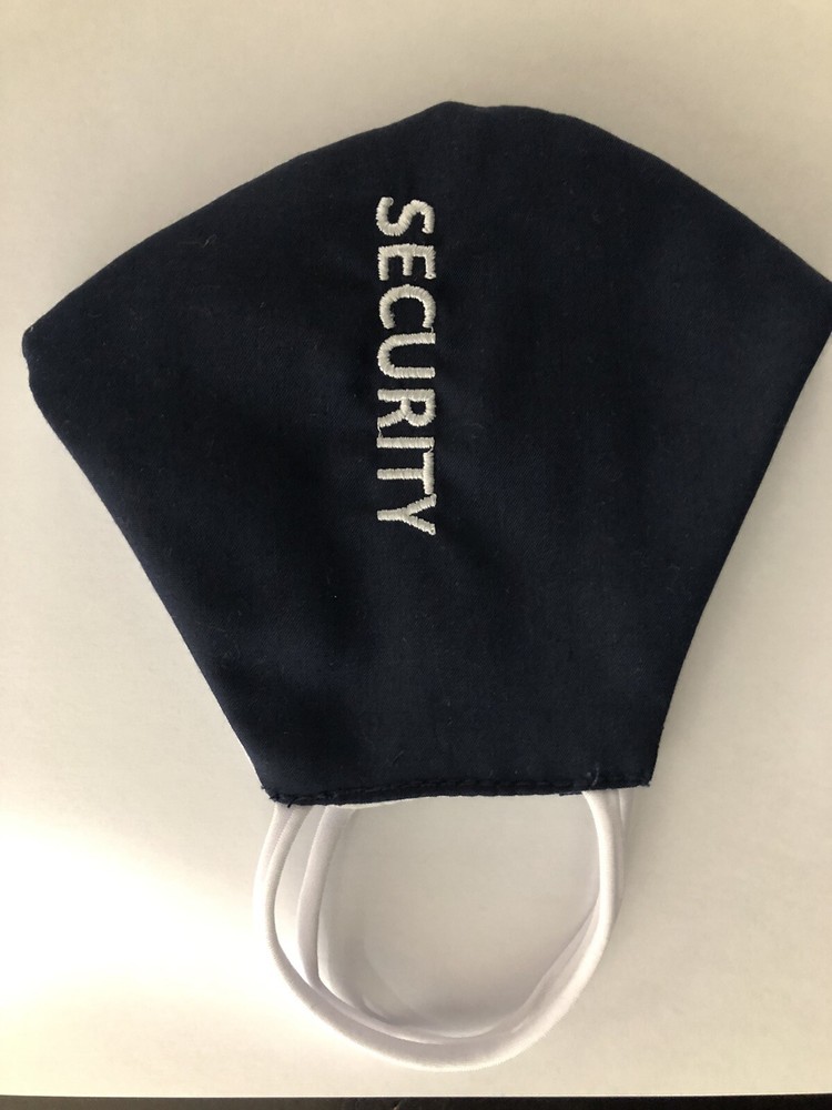 Security Face Mask Triple Layer Security Embroidery for Security Guard Officers