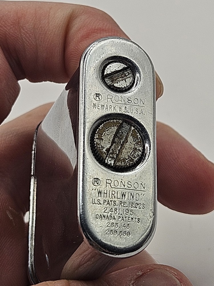 Ronson Whirlwind Lighter Vintage Untested Newark NJ