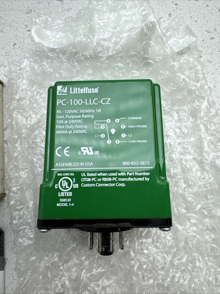 PC-100-LLC-CZ Littelfuse Relays Liquid Level Controller, 95-120VAC