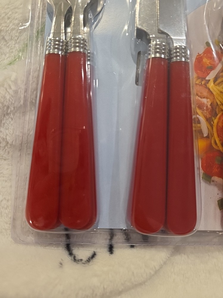 GOODCOOK Essentials 12-Piece Flatware Set Red