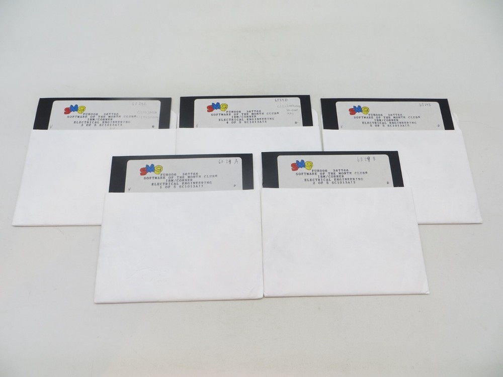 5.25" Floppy Disks SMC IBM/CORNER ELECTRICAL ENGINEERING software discs