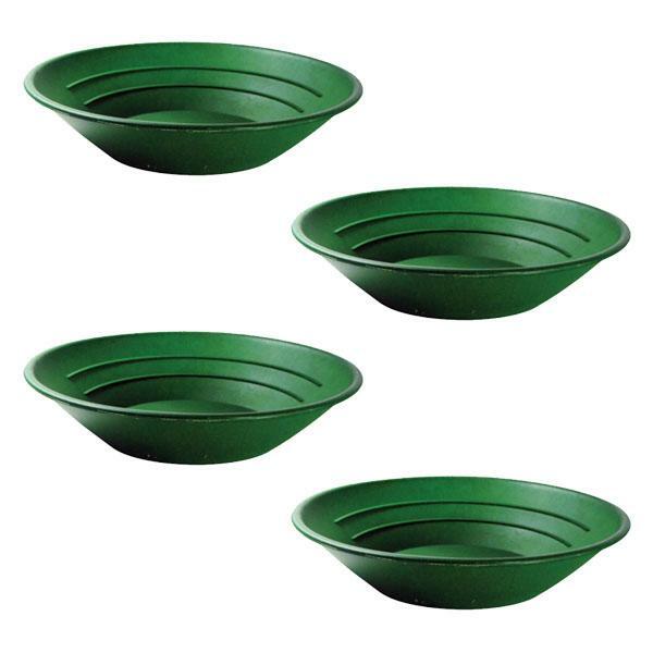 (4) 10" PANNING GOLD PANS - GREEN