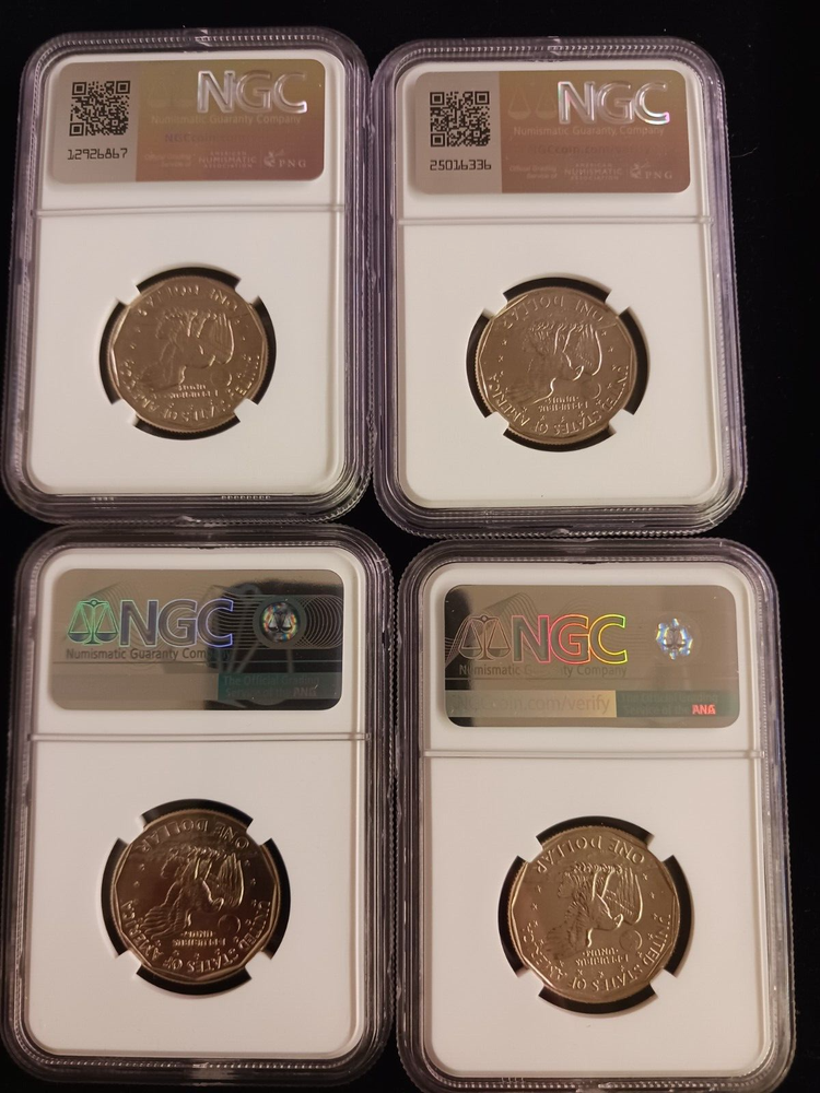 1999(D) NGC MS 66 Susan B. Anthony Dollar Coins