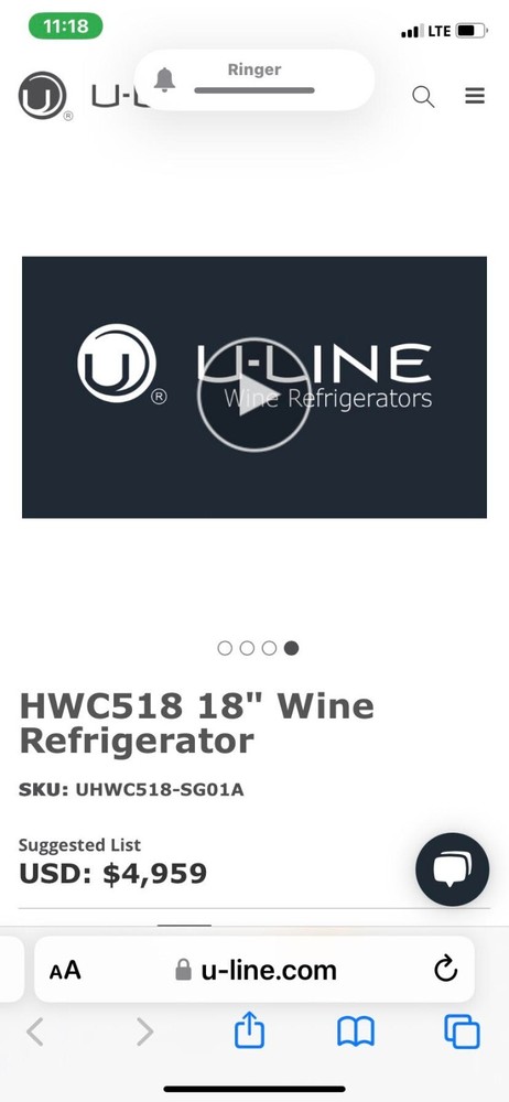 HWC518 18" Wine Refrigerator