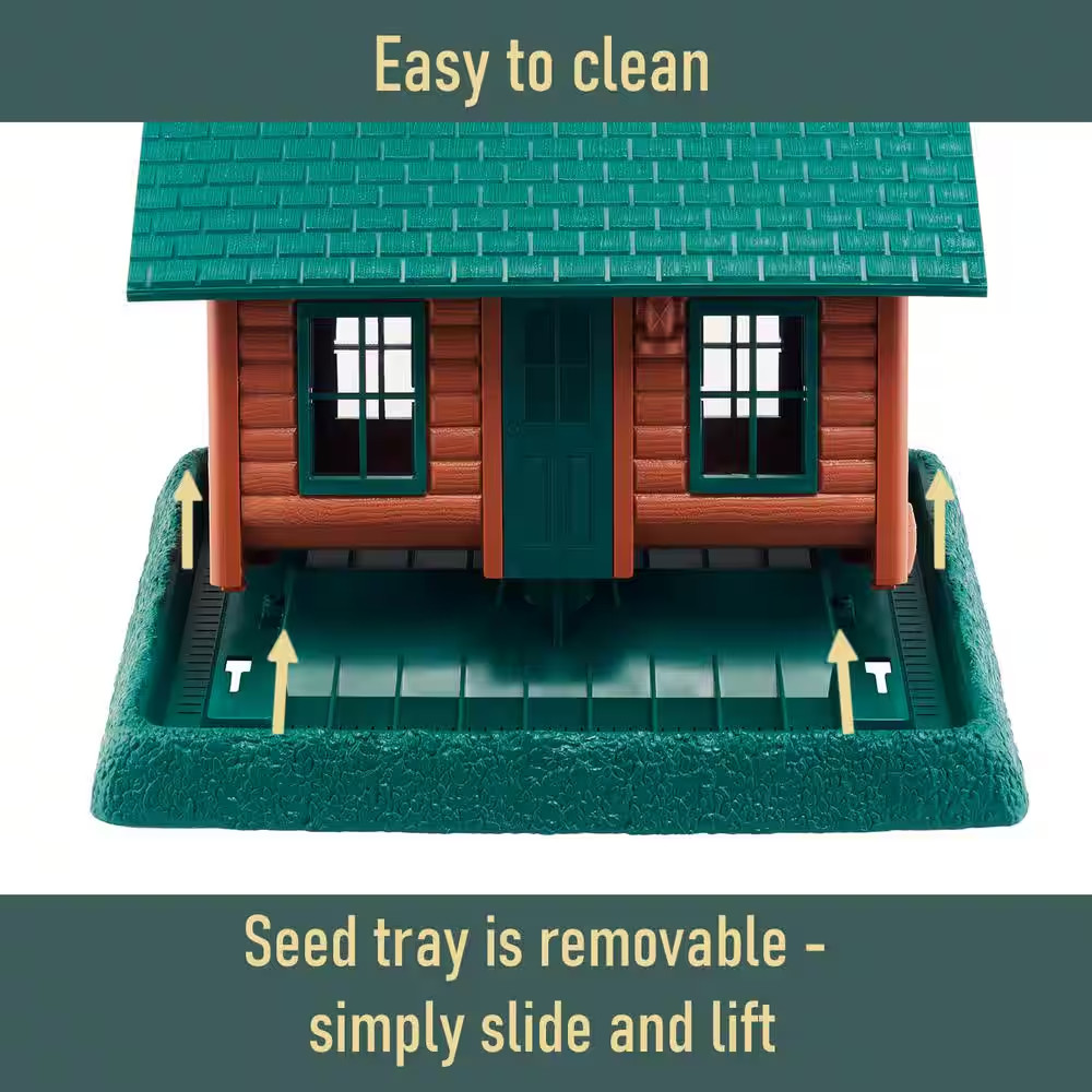 Large Log Cabin Birdfeeder