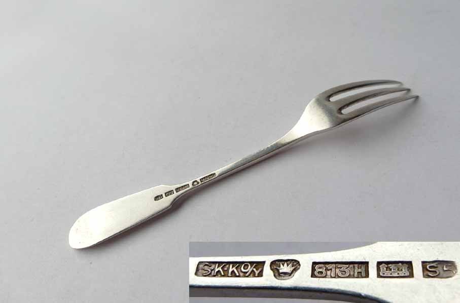 Old Lemon Fork / Fork / Serving Fork, Finland, Silver, around 1923 G563