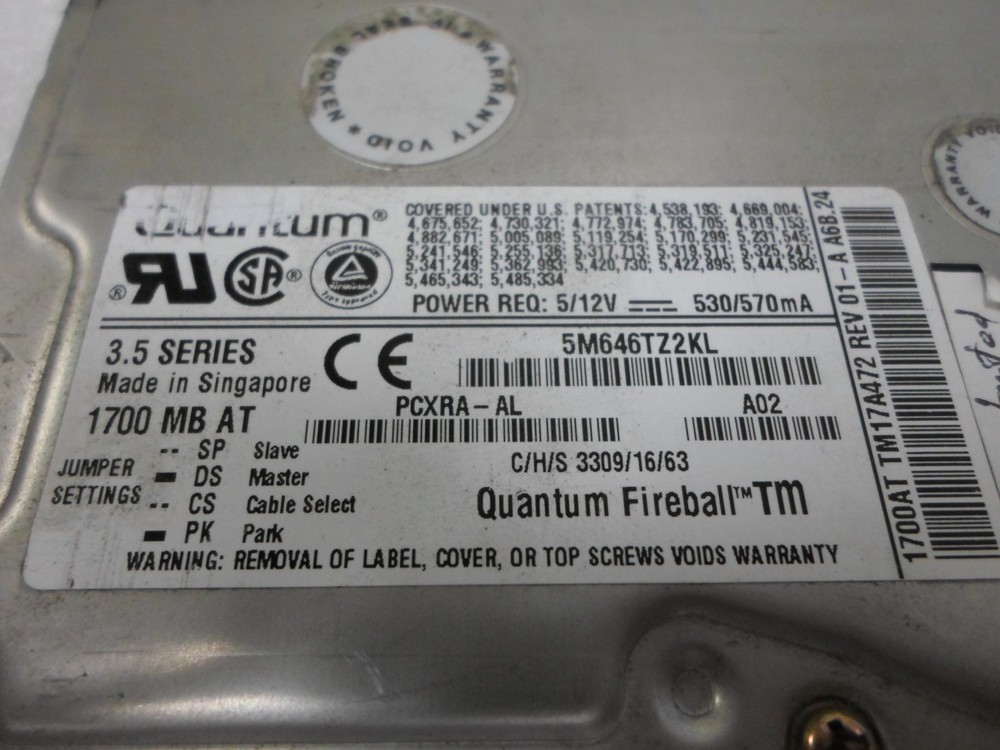 QUANTUM FIREBALL TM17A472 1.7GB IDE HDD