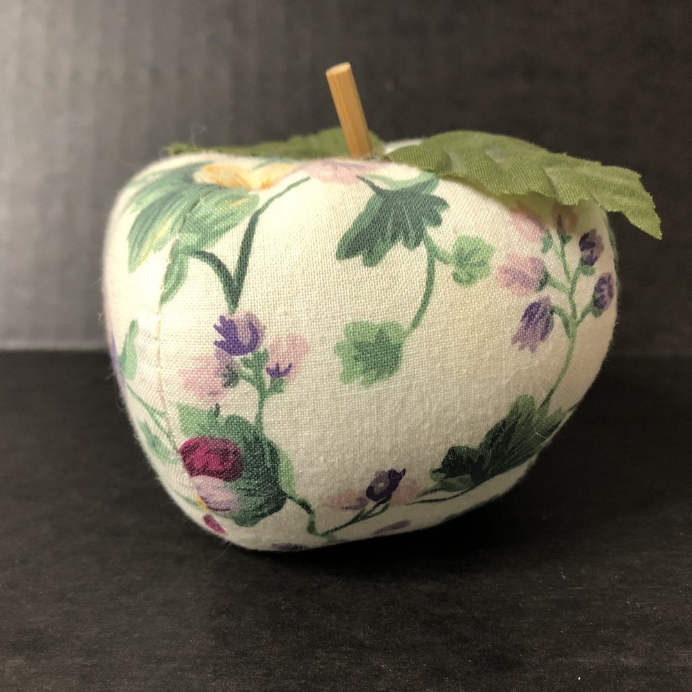 Pin Cushion Floral Pattern Apple Shape