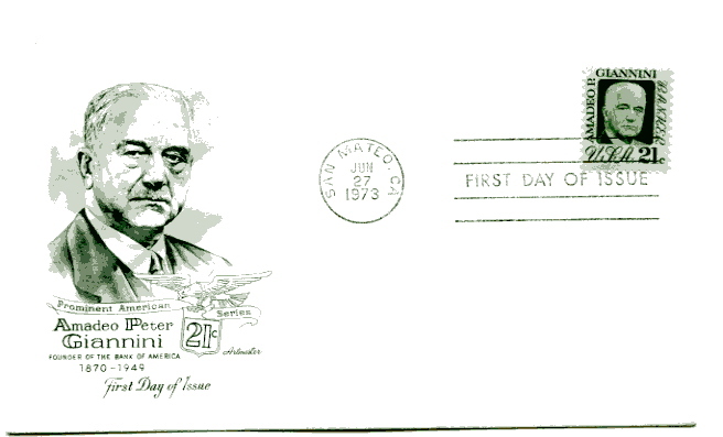 1400 Amadeo Peter Giannini, Artmaster  FDC