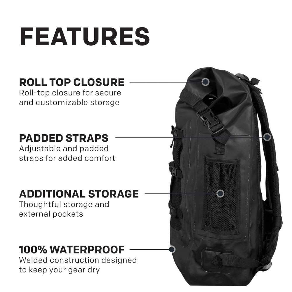 Grundens Gage Tech Rum Runner Backpack - Black Large