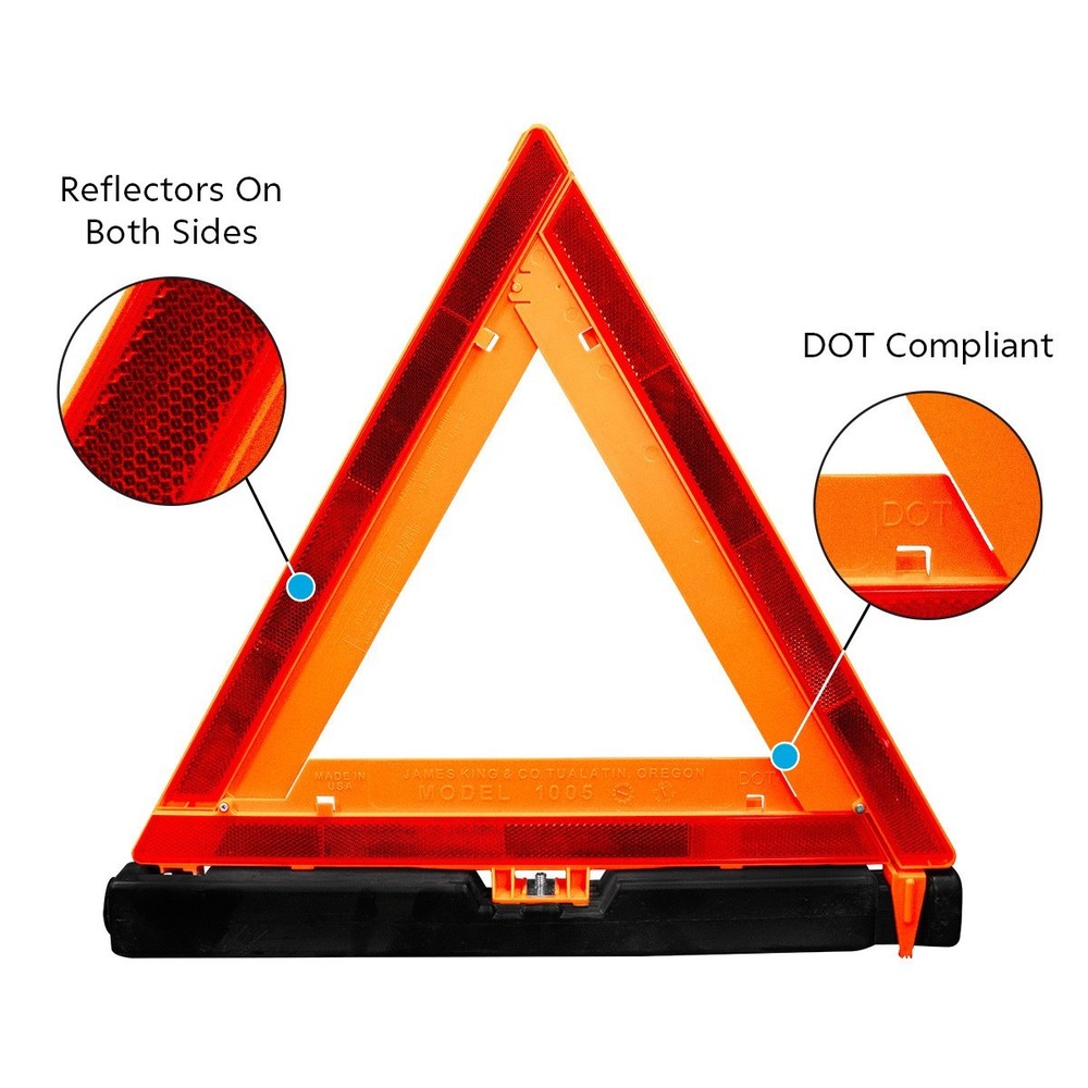 United Pacific Emergency Warning Triangle Kit (3-Pack)