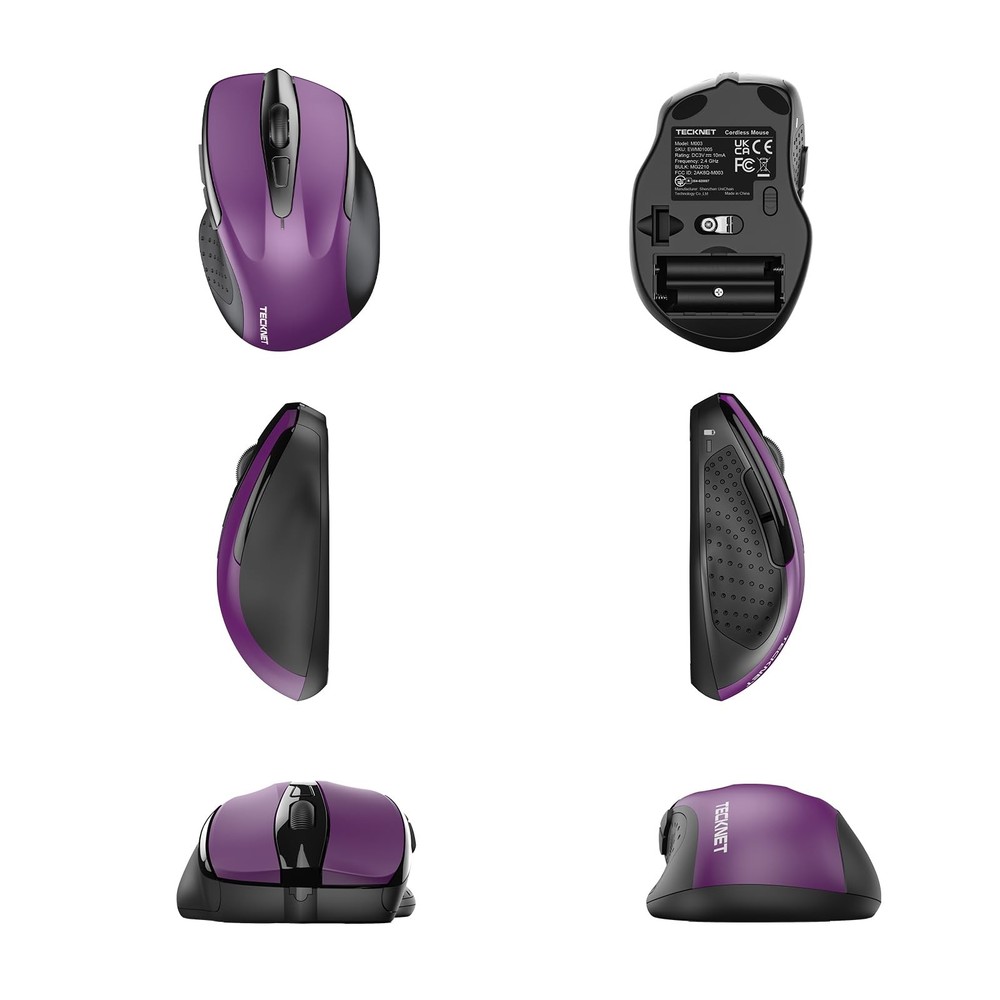 Tecknet Wireless Mouse, 2.4G Ergonomic Optical Mouse, Computer Mouse F